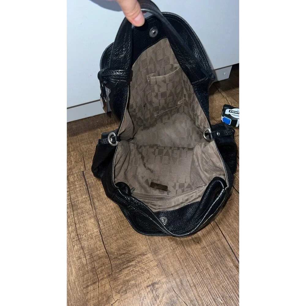Furla Black Leather Elisabeth Hobo sling bag